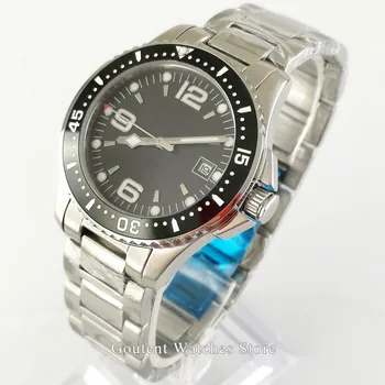 

Bliger/Sterile 40mm Luxury High Quality Men's Watch Black Dial Mechanical Sapphire Crystal Metal Strap