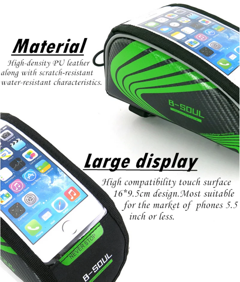 Best for iphone for sumsung 5.3 inch B-SOUL Outdoor Sport Touch Screen Phone Bag Bike Front Frame Bag MTB Mountain Bicycle Saddle bag 4 Best for iphone for sumsung 5.3 inch B-SOUL Outdoor Sport Touch Screen Phone Bag Bike Front Frame Bag MTB Mountain Bicycle Saddle bag 4
