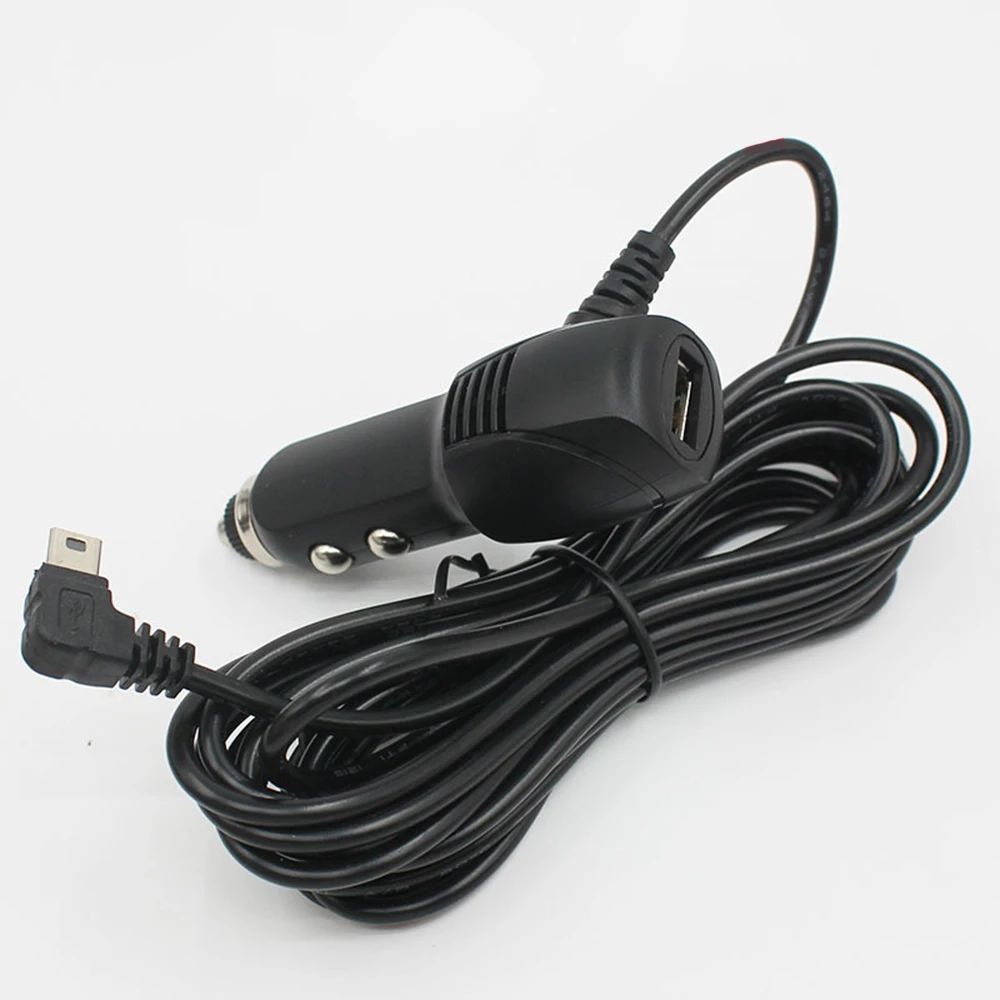 Универсальный автомобильный адаптер питания постоянного тока для зарядного устройства, кабель Mini USB для DVR gps навигации Nuvi 5V 2A с кабелем