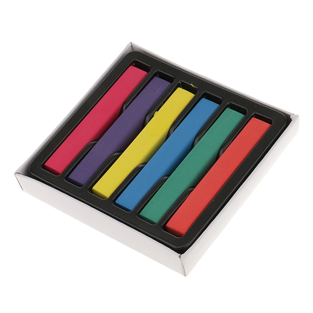 Hot Selling 6PCS Hair Color Dye Chalk DIY Temporary Wash-Out Tint Pastels New Professional salon Tool