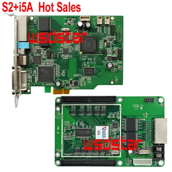 

S2+i5A LED sending card+LED receiving card 2*50 Pin Cheap price New Design Hot sales 2pcs/lot