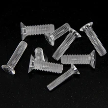 Free shipping 50pcs plastic screws, nylon, transparent screws, PC countersunk head, flat head, cross acrylic, M3 M4 M5 M6 free shipping gb846 316 stainless steel flat head self tapping ka screws m4 m5 m6 philips hot sale new style 2017
