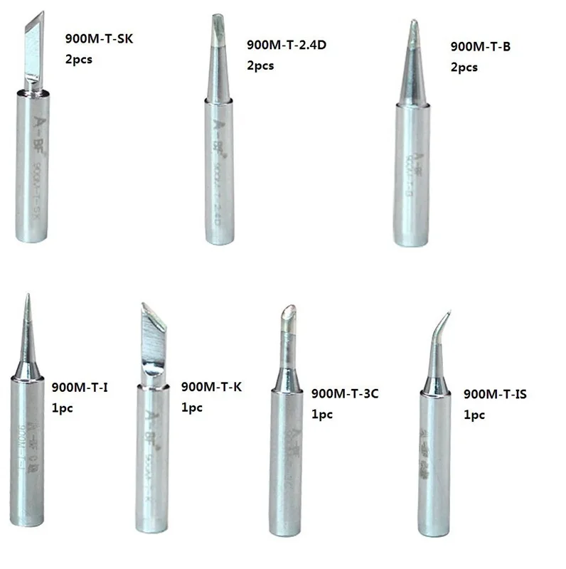 10 шт 900M-T паяльник наконечники серебро