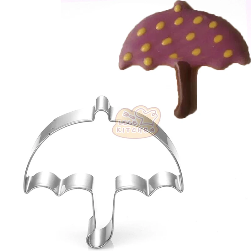 1pcs Umbrella Cookie Cutter Molds Metal reposteria patisserie Biscuit Cupcake Pastry Fondant Cake Decor Tool Kitchen Accessories cookie cutter
