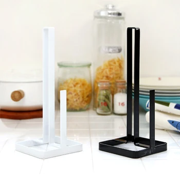 

Small and fresh and simple iron vertical kitchen paper towel rack roll paper tube storage rack