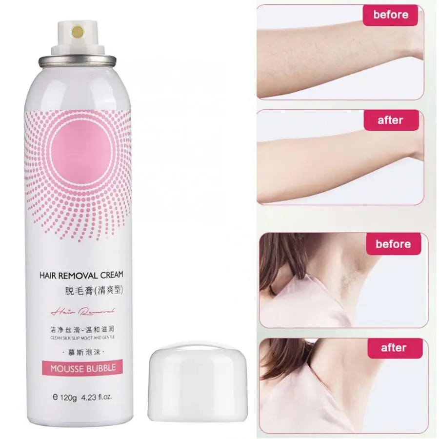 

Professional Men Women Depilatory Spray Hair Removal Cream No Stimulation Painless 120g Hair Removal Spray