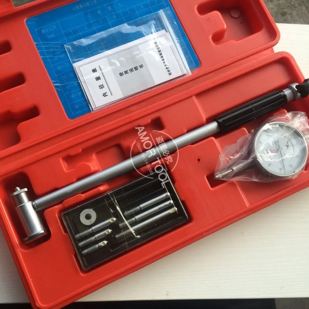 SHAN Dial indicator 50 100mm/0.01mm dial bore gauge borecenter measuring tools ferramentas for