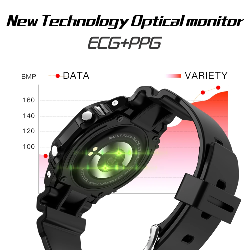 696X12 Смарт-часы IP68 Водонепроницаемый ECG сердечный ритм Кровяное Давление Обнаружение кислорода в крови мониторинг сна Смарт-часы