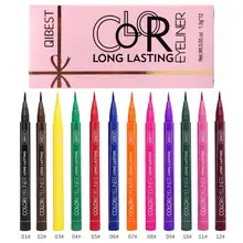 12 шт./компл. Водонепроницаемый красочные жидкая подводка для глаз карандаши, быстро сохнут, Длительное Действие, тонкие карандаш-подводка для глаз ручка инструменты для макияжа