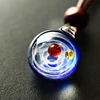 LKO Nebula Cosmic Handmade Galaxy Glass Pendant with Rope Necklace Lucky Men Women Couple Jewelry Valentine's Day Present ► Photo 3/6