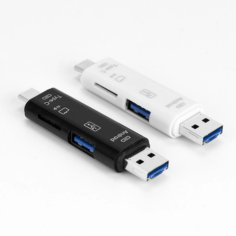Многофункциональный картридер 3 в 1 Type C с разъемом Micro USB высокоскоростной OTG