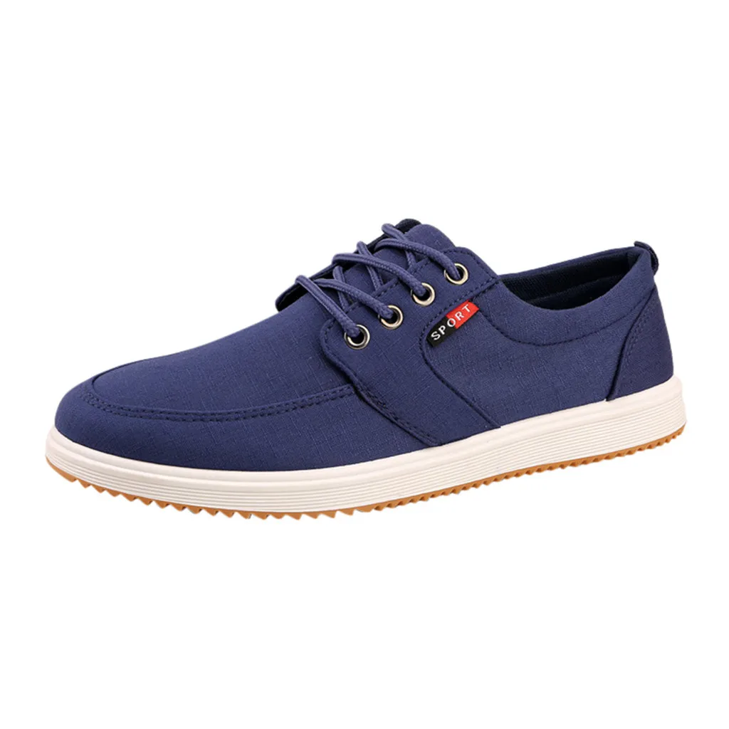 

CHAMSGEND New Men's casual lace breathable shoes wild comfortable brand design low to help mesh shoes running shoes