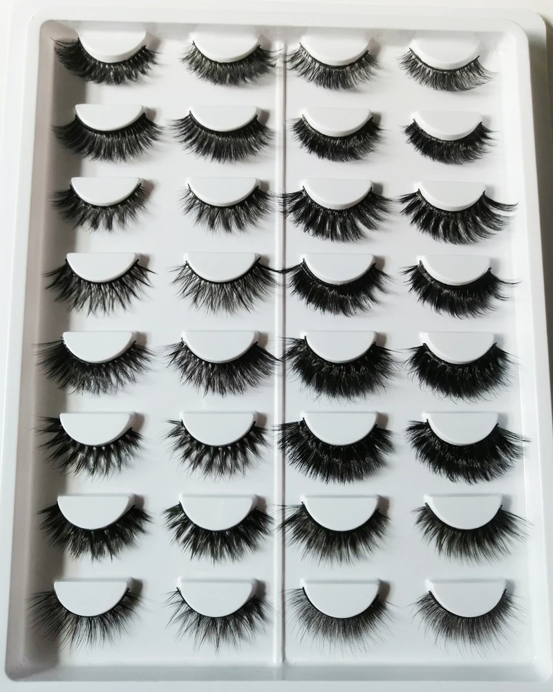 16 Pair New Fashion Women Beauty Makeup 100 Handmade Real Mink Hair