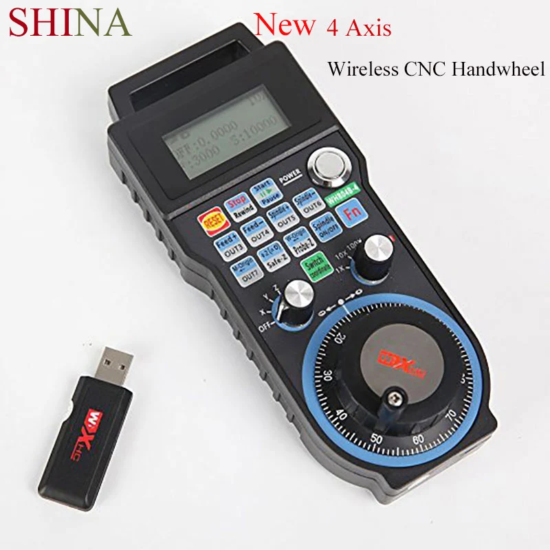 

SHINA Wireless Mach3 MPG Pendant lathe Handwheel for CNC Mac.Mach 3, 4 Axis/6 Axis HandWheel Machine Tool Accessories control