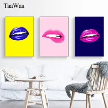 TAAWAA Minimalist Lips Canvas Painting Decorative Noridc Modern Poster and Print Wall Art Picture for Living Room Home Decor TAAWAA Minimalist Lips Canvas Painting Decorative Noridc Modern Poster and Print Wall Art Picture for Living Room Home Decor