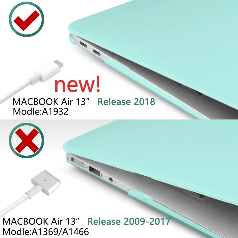 Кристальный/матовый чехол для Macbook Air Pro retina 11 12 13 15 дюймов, сумка для ноутбука, чехол для нового Mac book Air 13,3 чехол A1932