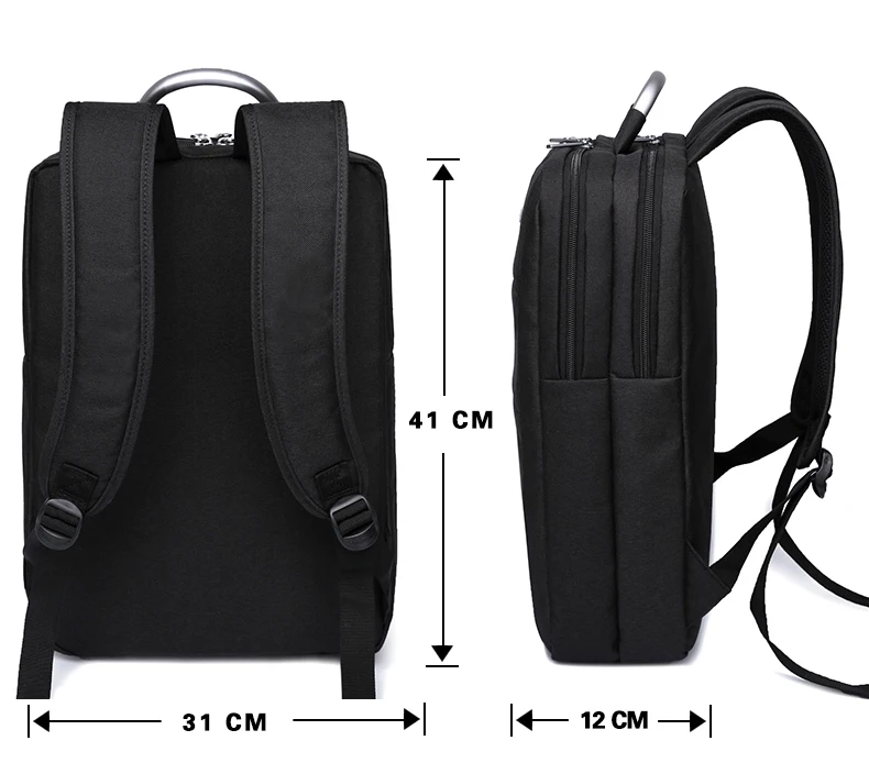 1" Рюкзак для ноутбука для женщин и мужчин Mochila Feminina Rugzak школьный рюкзак Sac A Dos Homme светильник Тонкий минималистичный модный рюкзак черный
