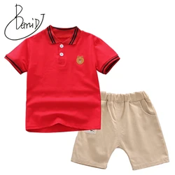 2019 New Children's clothing suit for Boys sets Kids Summer Short-sleeve Lapel T-shirt + Pants 2pcs baby Short sleeve sets 2019 New Children's clothing suit for Boys sets Kids Summer Short-sleeve Lapel T-shirt + Pants 2pcs baby Short sleeve sets