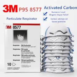 10 шт 3M P95 8577 противогазы органических паров запах частиц дыхательные фильтры от дыма табачного дыма PM 2,5 Выпускной респиратор