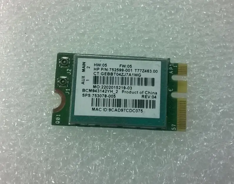 Broadcom bcm43142 características