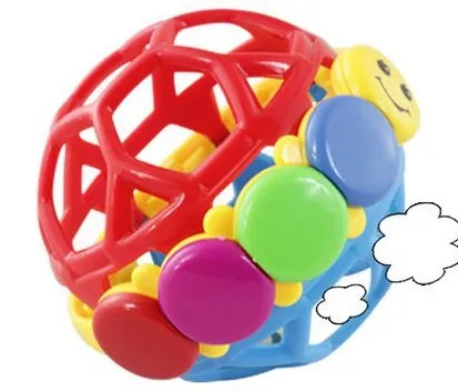 Настоящая распродажа, Забавный колокольчик, мячик, захватывающий Игрушки для малышей, высокое качество, пластик, красочные тактильные ощущения, движение, ползание