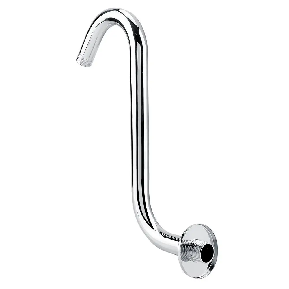 8inch S Shower Extension Arm High Rise S-Curved shower holder