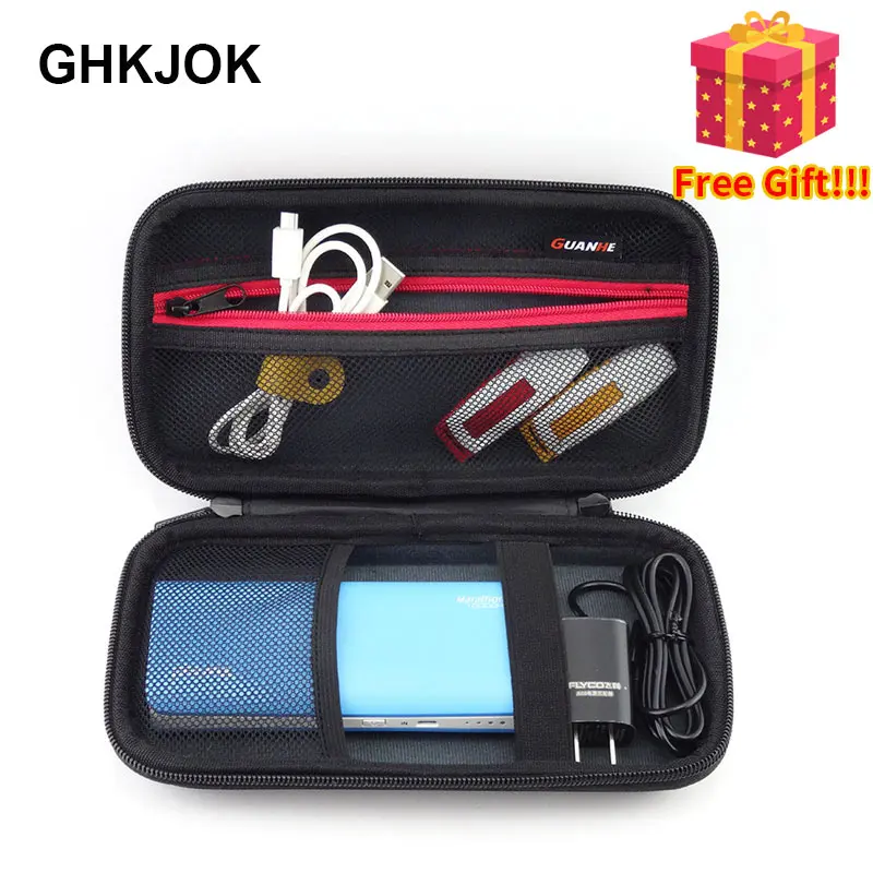 

Original Portable Power Bank Case Hard Case Box for Digital Accessorie U Disk USB Cable External Storage Carrying StorageCase