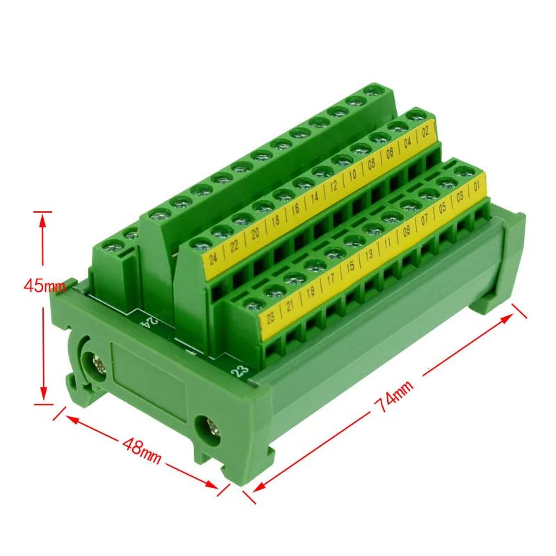 24 channels Power supply distribution terminal blocks splitter board