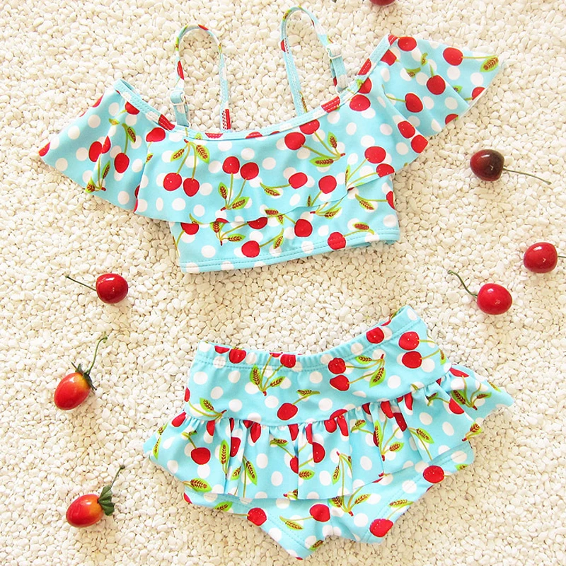 cherry swimsuit two piece