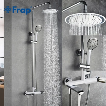 Buy Frap New Bathroom Shower Faucet Set Bathtub Faucets Shower Mixer Tap Bath Shower Taps Waterfall Shower Head Wall Mixer Y24004