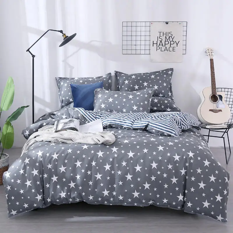 

3 PCS Bedding Set King Duvet Cover/ Quilt Cover/comforter Cover + 2 Pillowcase Bed Cover Size 150*200/180*220/200*230/220*240