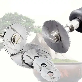 

LanLan 6PCS/Set HSS Circular Saw Blades Power Set Metal Cutting Discs Electric Drill Woodworking Tool Dremel Drill Accessories