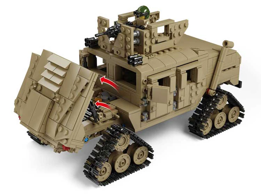 Модели строительных комплектов блоки совместимы с военной M1A2 коллекция танков Транс игрушки 1:28 ABRAMS MBT HUMMER 1463 шт