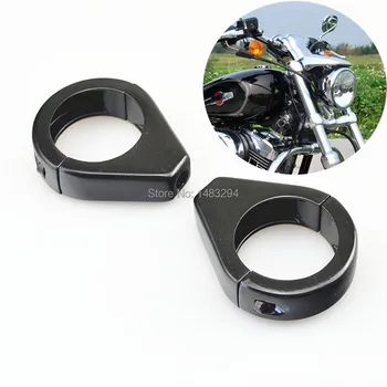 

Indicator Black Turn signal 41mm Clamps Mount Relocation Bracket kit Fits For Harley Softail Sportster 883 1200 XL
