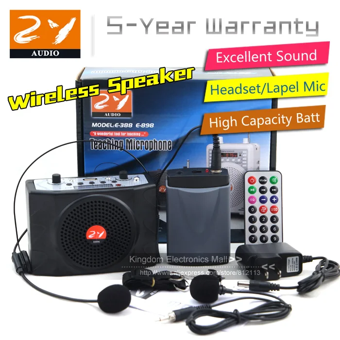 Free Shipping Wireless Teaching Speaker Lapel Headset Microphone Voice