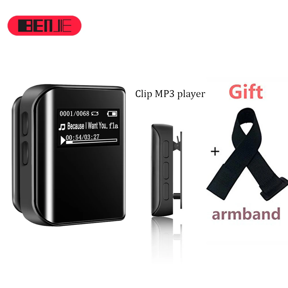 

BENJIE K10 Mini 8GB MP3 Player Clip Sport MP3 Radio FM Player MP3 Music player Metal MP3 WMA APE FLAC Music Player
