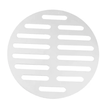 

6" Dia 14 Holes Round Stainless Steel Floor Drain Cover Silver Tone