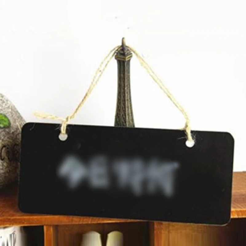 5* Деревянный пеньковый подвесной мини грифельная доска для сообщений домашний декор 18,5*8*0,4 см можно повесить на стену или дверную панель