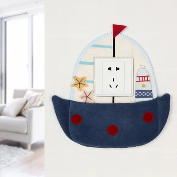 

Creative Switch Cover with Storage Pocket Home Decorations Cloth Cellphone Charging Hanging Bag Pocket Protective Switch Sticker