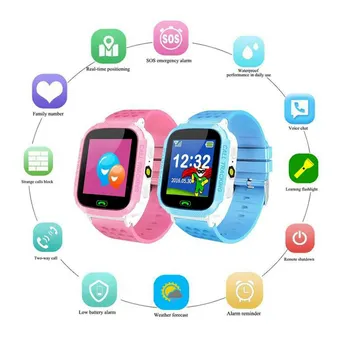 2020 ニューキッズスマート · ウォッチgpsトラッカースポーツgps wifi lbsポジショニングアンチロストsos通話カメラ子供腕時計Q12 スマート腕時計
