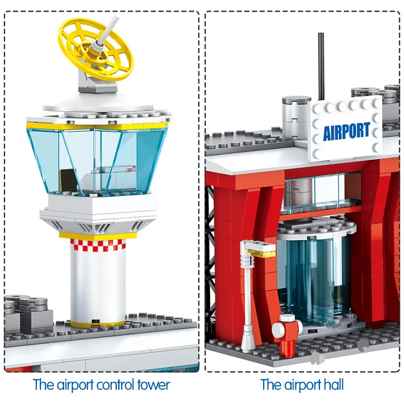 864 шт. серия город аэропорт пассажирский терминал самолет автомобиль строительные блоки кирпичи игрушки совместимы с брендом City Technik