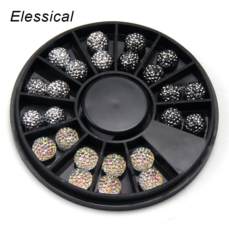 

ELESSICAL Gypsophila Half Beads Nail Rhinestone Charm Flatback 3D Nail Art Decoration Manicure Tool Nails Design In Wheel WY1287
