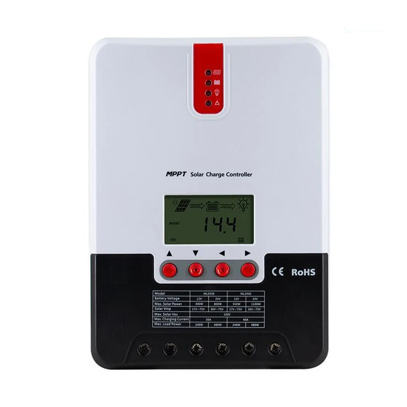 

MPPT Solar Charge Controller20A/30A/40A 12V 24V Solar Panel LCD Intelligent ML2420 ML2430 ML2440