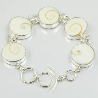 

Shivai Eye Bracelet Silvers Overlay over Copper , 20 cm, B2067