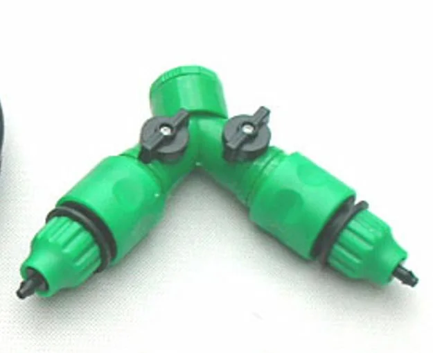 

(2pcs/pack).Faucet Y connector with double shut-off+2 hose adaptor.