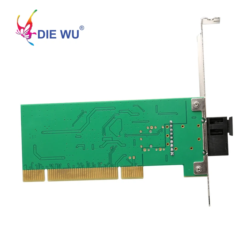 DIEWU PCI SFP NIC Fiber сетевая карта Megabit 10/100 Мбит/с PCI с ICplus100A Ethernet контроллер высококачественный