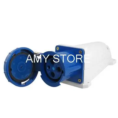 63A Blue White Water Proof IP67 3P+E IEC309-2 Industrial Socket | Обустройство дома
