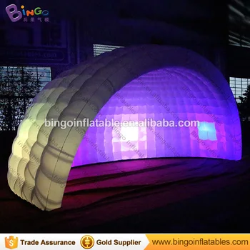 

2018 Hot sale 19.7ft X 9.8ft X 13.1ft cheaper LED lighting inflatable dome tent ,inflatable igloo tent for stage roof toy tents