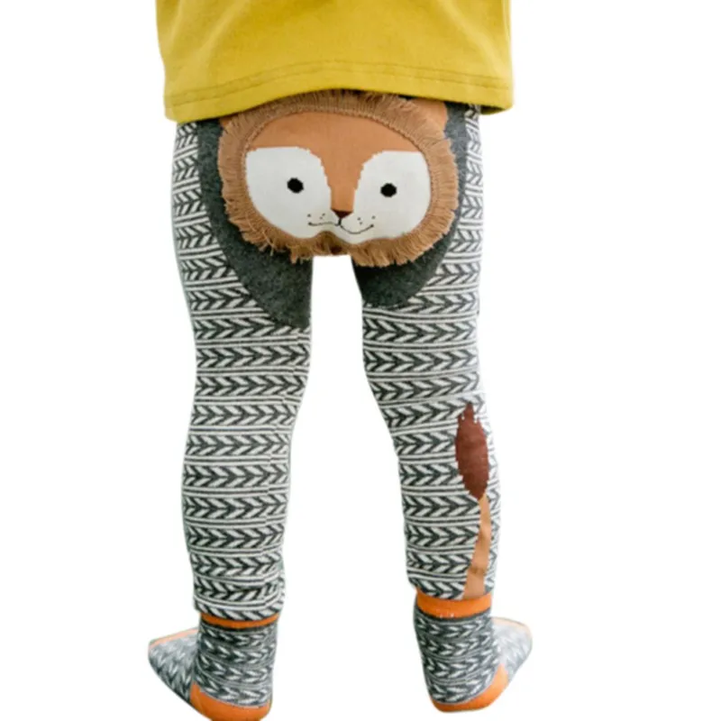 

Cartoon Baby Boys Girls Leggings Autumn Winter Warmer Cotton PP Pants Trousers+Socks 0-6Y