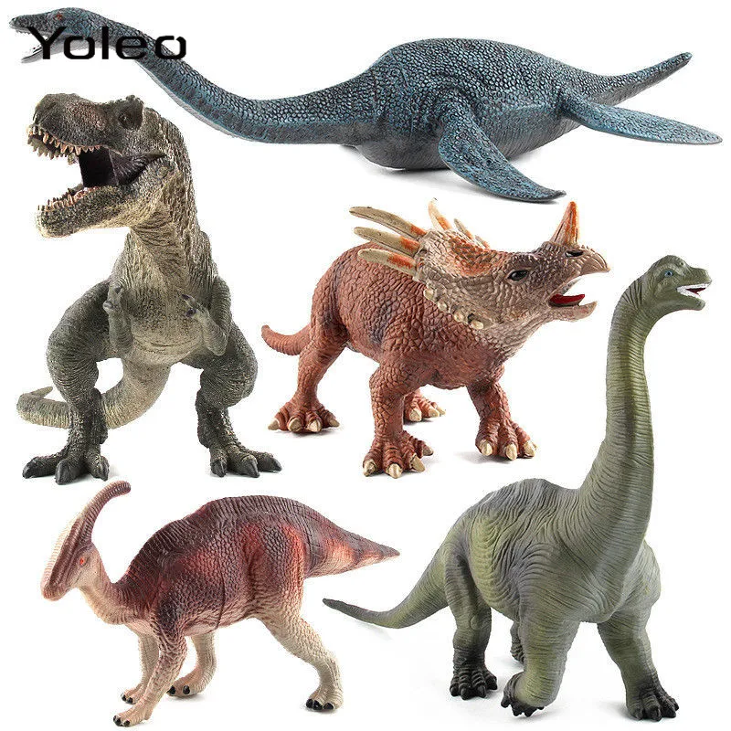 

Big Size Jurassic Dinosaur World Park Toy Plastic Soft Rubber Dinosaur Model Action FigurePlay Toys for Kids Boys Girls Gift